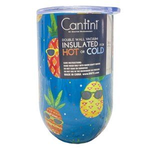 BRAND NEW Blue Double Wall Insulated Tumbler Cup 16oz - Holds Hot & Cold